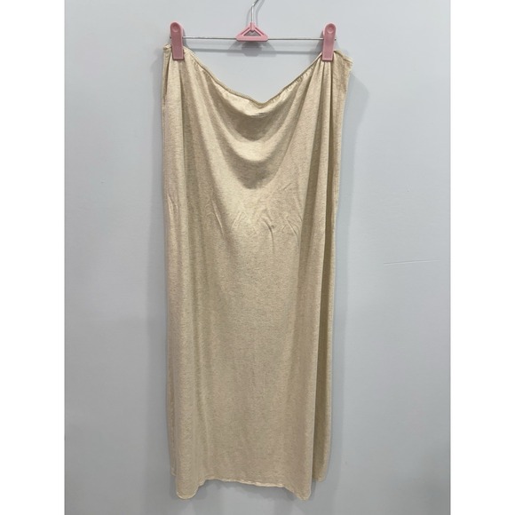 Aerie Y2K Beige Maxi Skirt XL Soft Stretch Sleep Casual Long Skirt Romantic - Picture 2 of 9